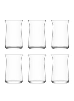 Buy 6-Piece drinking glass set clear 275ML in Saudi Arabia