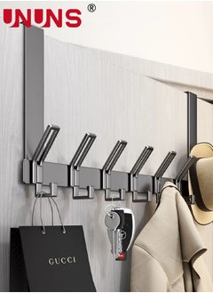 اشتري Over The Door Hooks,Heavy Duty Over Door Hanger Aluminium For Coats Robes,Hanging Towel Rack Back Of Bathroom Bedroom Door,Long Arms Easy Reach,6 Hooks في الامارات