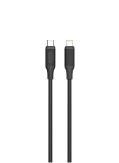 اشتري كابل USB-C إلى Lightning PVC من  بطول 3 متر / سرعة نقل 480 ميجابت في الثانية / إمكانية الشحن السريع / توافق واسع / شحن بقوة 27 وات / عمر افتراضي يصل إلى 10000 ثنية / آمن ومضمون / شحن ومزامنة - أسود في الامارات