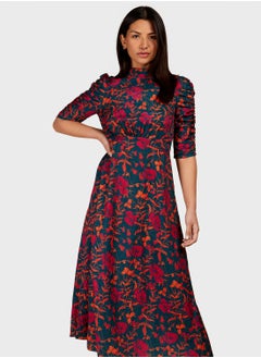 Buy High Neck Printed Dress in Saudi Arabia