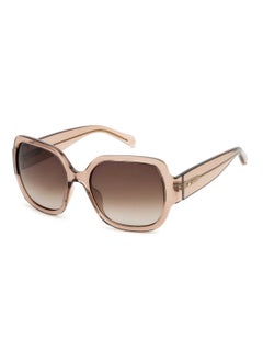 Buy Women's Uv Protection Square Shape  Sunglasses Fos 3151/G/S Brown 53 - Lens Size: 53 Mm - Crysbeige in UAE