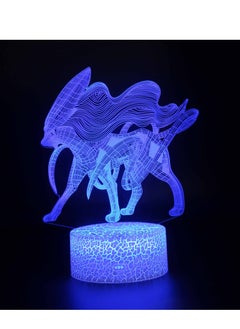 Buy 3D Illusion Go Pokemon Night Light 16 Color Change Decor Lamp Desk Table Night Light Lamp for Kids Children 16 Color Changing with Remote SNICUNE in UAE