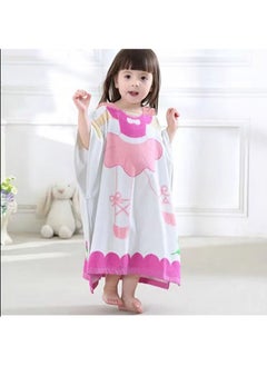 Buy Super Soft Kids Bathrobe Toddler Bath Pool Beach Hooded Poncho Towel Wrap in UAE