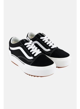 اشتري Men Lace Up Causal Shoes, Black/White في الامارات