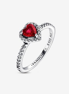 Buy Pandora Timeless Sterling Silver Elevated Red Heart Ring for Women with 198421C02 in UAE