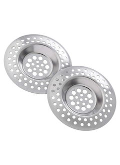 Buy Home Pro Universal Hair Trapper Catcher Bathtub Stopper Anti-Clog Bathtub Drain Cover for Bathtub Kitchen Sink Strainer Stainless Steel Bathroom Sink 2 pcs in UAE