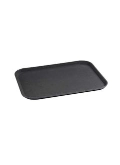 Buy Non Slip Plastic Slip Tray Rectangular Black 30x40 cm in UAE