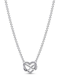 Buy PANDORA Sparkling Infinity Heart Collier Necklace in UAE