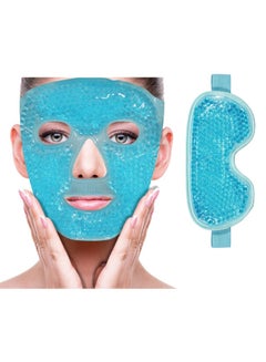 Buy Cold Face Eye Mask Ice Pack Reduce Face Puff,Dark Circles,Gel Beads Hot Heat Cold Compress Pack,Face SPA for Woman Sleeping, Pressure, Headaches, Skin Care in UAE