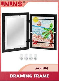 Buy Drawing Frame,8.5"x11" Front Opening A4 For Artwork Display Storage Holder,Kids Artwork Frames Changeable For Kids Artwork,Children Art Projects,Wall Decor,Black in UAE