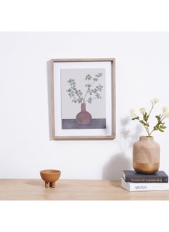 Buy Ethos Flower Vase Canvas Framed Wall Art 40x50cm - Multicolor in UAE