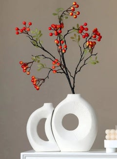 Buy Creative Ceramic Sun & Moon Vase Set - Hotel & Home Decor Ornaments, Separable Design for Flower Arrangements in UAE