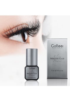 Buy Extra Strong Eyelash Extension Glue,(0.17fl.oz / 5ml) / 0.5-1 Sec Drying time/Retention,7 Weeks/Maximum Bonding Power/Professional Use Only Black Adhesive/for Semi-Permanent Extensions in Saudi Arabia