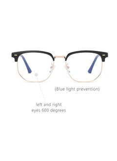 Buy Anti-blue light radiation half-frame literary casual myopia glasses are unisex.  （Suitable for 600 degree myopia） in Saudi Arabia