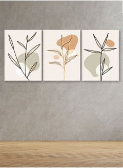 Buy Decorative Wall Art Painting With An Abstract Design, 3 Pieces, Size 120x60cm in Saudi Arabia