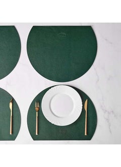 اشتري 4Pieces Doira Leather Placemat - Forest في مصر