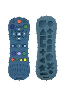 Buy Remote Teether for Baby Soft Chew Toys with TV Remote Control Shape Toy for Toddlers Teething Relief and Soothe Sore Gum, BPA Free, 3-12 Months (Blue) in Saudi Arabia