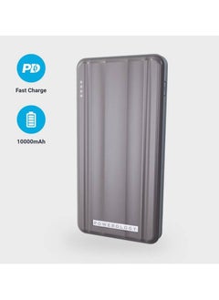 Buy 10000mAh Slim Power Bank, Fast Charging Powerbank - Grey in UAE