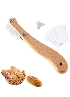 Buy Bread Lame Slashing Tool Wood Handle Lame Bread Tool with 5 Razor and Protective Cover Bread Scoring Tool Bread Baker Turning Tool Bread Slicer Cake Cutter for Pizza Cake Bread in Saudi Arabia