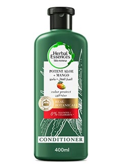 Buy Herbal Essences Color Protect Sulfate Free Potent Aloe Vera With Mango Natural Conditioner For Dry Hair 400ML in Egypt