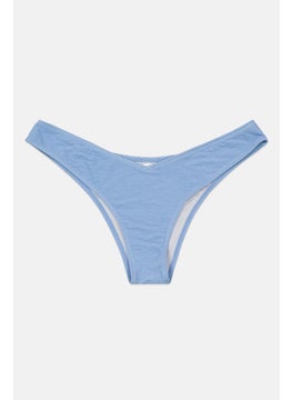 اشتري Women Textured Bikini Bottom, Blue في الامارات