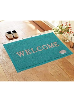 اشتري Industries Kubmart005179 Pvc Anti Skid Welcome Door Mat, Green, 58X38 Cm في السعودية