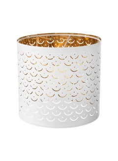 Buy Lamp Shade White Brass Colour 24cm in UAE