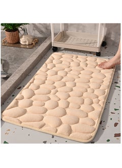 Buy 1-Piece Size Is 50x80 Cm Household Cobblestone Embossed Doorstep Carpet Doormat Bathroom Minimalist Wind Absorbent Foot Mat Bathroom Anti-Skid Mat Floor Mat in UAE