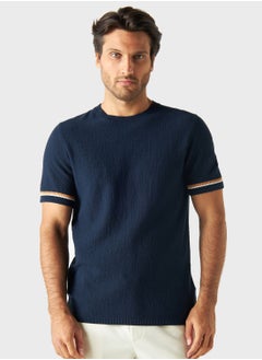 Buy Iconic Textured T-Shirt in UAE