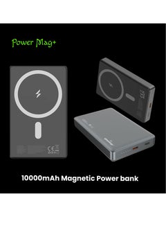 اشتري Magsafe Power Bank 10000mAh, Wireless Portable Charger 15W Magnetic, Designed for MagSafe Battery Pack, PD 20W USB-C Fast Charging for iPhone 15/14/13/12 Series في الامارات