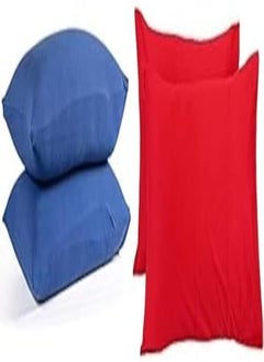 Buy Snooze Pillowcases, 2 pcs, 50 * 70 cm, (Blue) + Pillowcases, 2 pcs, 50 * 70 cm, (Red) in Egypt