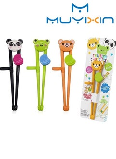 Buy 3-Pair Kids Training Chopsticks with Attachable Helper for Kids Beginners in UAE