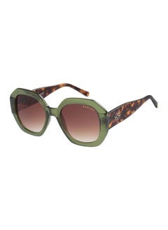 Buy RDS-6522 Women Trendy Oversized Hexagon Shape Sunglasses Green 53 mm in UAE