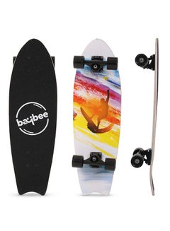 Buy 68 CM Skating Board For Kids Adults With 7 Layer Maple Wood Deck Pp Wheels Double Kick Concave Skating Board For Beginners Learners Skateboard For Teen Boys Girls Above 5 Years Penguin in UAE
