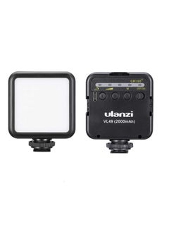 اشتري LED Camera Light ULANZI VL49 Pocket LED Video Light Rechargable 2000mAh 5500K LED Fill Light w Cold Shoe LED Panel Lamp Compatible with Camera DJI Osmo Pocket Osmo Action 3 Gopro Hero 8/7/6/5 في الامارات