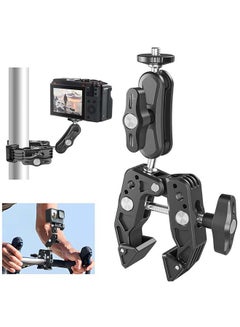Buy TELESIN Super Clamp Camera Bike Motorcycle Mount with 360 Ball Head 1/4" 3/8" Port Extension Magic Arm Monitor Video Light Attach Accessories for GoPro Canon Nikon DSLR Monitor in Saudi Arabia