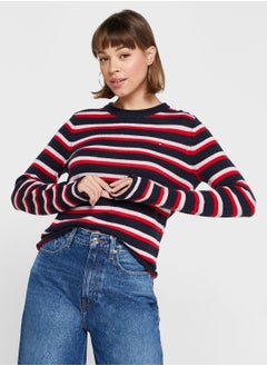 Buy Striped Knitted Sweater in UAE