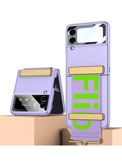 Buy For Samsung Galaxy Z Flip 4 Strap and Camira Lens (Purple) in Egypt