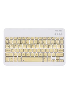 Buy Wireless Bluetooth Keyboard Yellow/White in Saudi Arabia