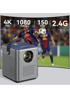 Buy NEW T3 3D Movie Projector - 4K Full HD, Native 1080P with Android 9.0 & WiFi in UAE