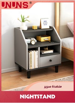 اشتري NightStand,Bedside Table Side Table With Storage Drawer And Solid Wood Legs,Easy Assembly Bedside Storage Cabinet Organizer For Living Room Bedroom Office في الامارات