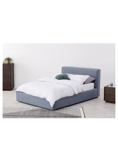 Buy Button Tufted Bed Blue 180Cm in Egypt