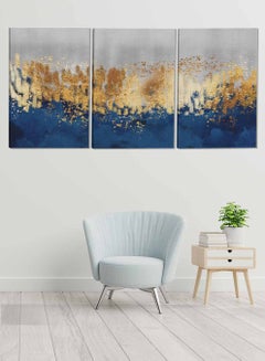 Buy Set Of 3 Framed Canvas Wall Arts Stretched Over Wooden Frame Abstract Paintings For Home Living Room Office Decor in Saudi Arabia
