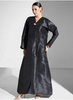 Buy Embellished Cut Out Detail Abaya in UAE