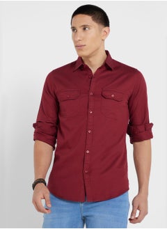 Buy Pure Cotton Casual Double Pocket Shirt in Saudi Arabia