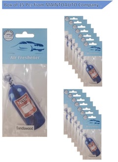 Buy Car Hanging Paper Card Air Freshener - Scent : sandlawood (Pack Of 15 Pcs) For Car . in UAE