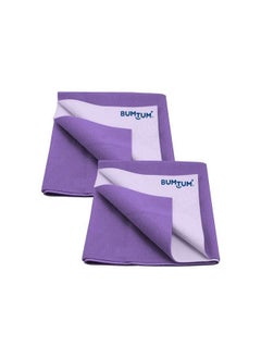 Buy Baby Dry Sheet Waterproof Soft Fleece Baby Bed Protector ; Anti Bacterial & Odour Free ; Extra Absorbant Reuseable & Washable (Lilac Small Size 50 * 70Cm Pack Of 2) in UAE