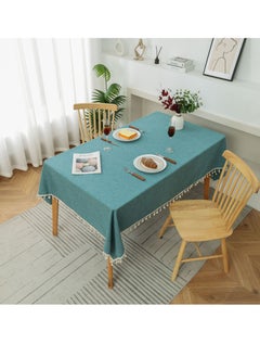 Buy Table Cloth,Waterproof TPU Film Tablecloth With Tassel,Oil-Proof Spill-Proof Rectangle Tablecloth,140x200cm in UAE