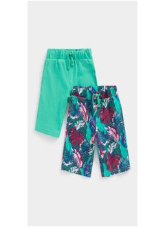 اشتري Green and Printed Shorts 2 Pack في السعودية