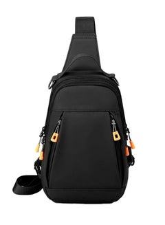 Buy Crossbody Backpack Men's And Women's Shoulder Backpack , Lightweight Single Strap Backpack Hiking Sling Bag Backpack Hiking Cycling (Black) in UAE